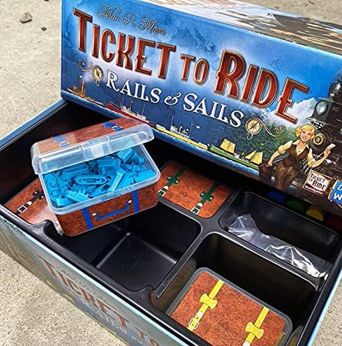 BitsBin Storage Cases for Ticket to Ride Board Games, Compatible with Original, Europe, Rails and Sails Versions