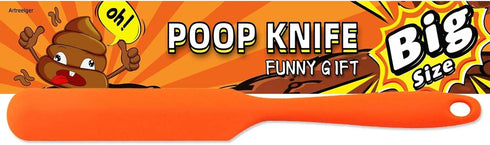 Big Poop Knife Gag Gift, 12.42 Inch Long Silicone Prank Cutter for Funny Gag Gifts