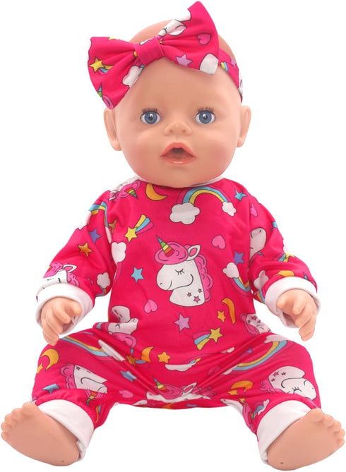 FADALEA 14-18 inch 5-Packs 14-18 inch Doll Clothes and Accessories with Headband for Doll (Not Include Doll)