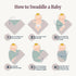 Bazzle Baby Swaddle Blankets for Newborns Soft, Breathable & Stretchy Baby Swaddle Blanket for Boys, Neutral Receiving