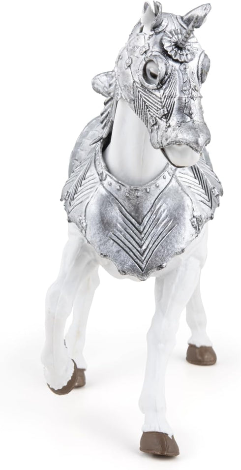 Papo Hand-Painted Medieval-Fantasy Horse in Armour - 39799 Collectible Figurine for Children