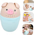 Toddmomy Cute Pig Bath Rinse Cup for Babies Thick Baby Shampoo Cup Handle Cartoon Bathing Spoon for Hair Washing
