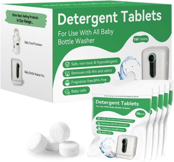 ICUIRE 150 PCS Baby Bottle Washer Detergent Tablets Compatible with Momcozy, Baby