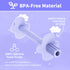 6-Pack 6-12 Silicone Teething Tubes for Babies Months, BPA-Free Non-Choking Teether Sticks Toys, Teething Relief Chew
