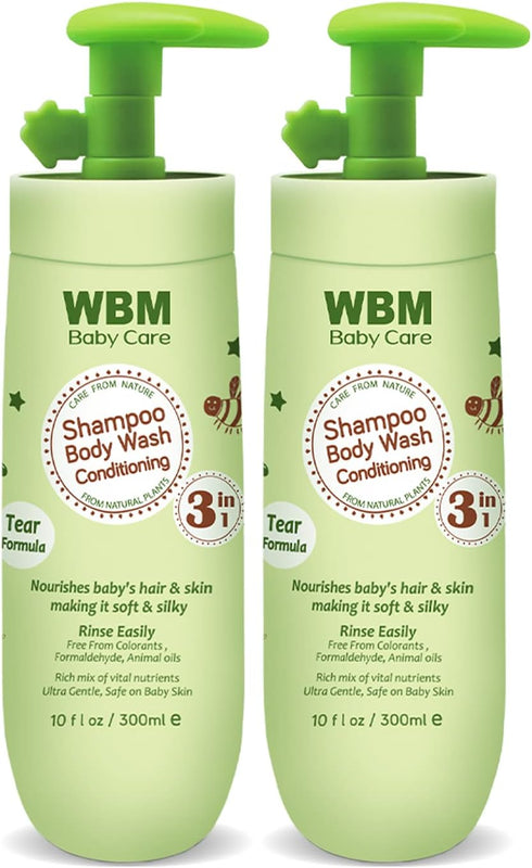 Care 3 in 1 Baby Shampoo, Body Wash & Conditioner 10 oz, Pack of 2