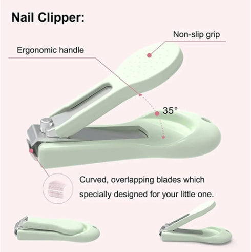 LASTRAN 4 1 Set Set in Nail Care Kit Nail Clippers Scissors Nail File Tweezers with Cute Case Manicure Pedicure