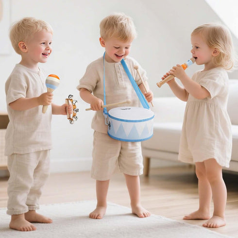 Set 2 3 2-4, 3-5 Vanplay Drum for Toddler - Toys for Year Old Boy Girls Birthday Gifts - Wooden Musical Instruments