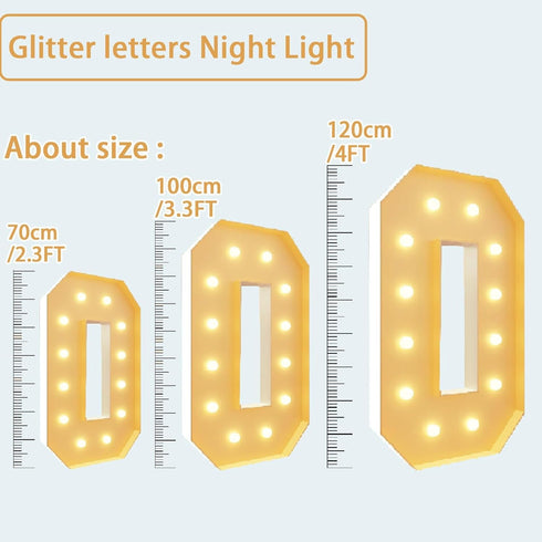 UEGFSIJRF A,3.3FT) LED Letter Lights and Marquee Numbers & Letters Decor - Ideal for Party Decoration! Perfect