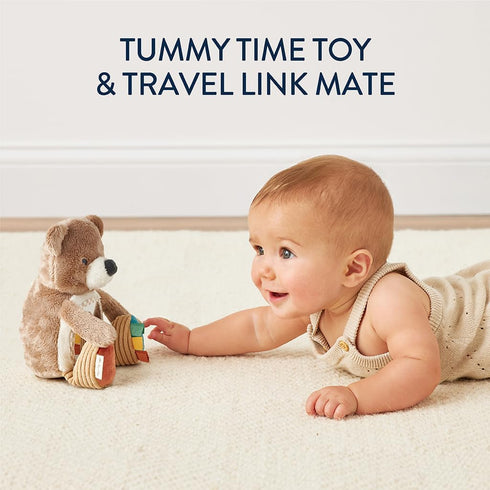 Tummy 0 Itzy Ritzy Sensory Time Toy Mirror - Features Crinkle & Jingle Sounds, Multiple Textures and Mirror