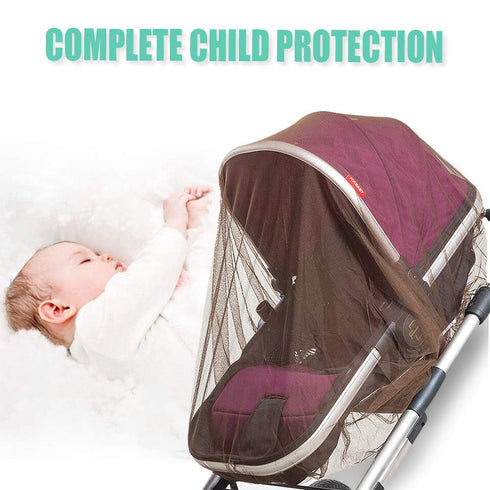 Baby Mosquito Net (2 Pack) - Durable Bug Net for Strollers, Bassinets, Cradles, Playards, Pack N Plays, Portable Mini