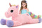 Tezituor 43in Giant Unicorn Plush Toys - Big Pink Unicorn Stuffed Animals, Great Gifts for Girls
