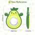 0-3-6-12 MISSLILI Teething Toy for Babies, Silicone Avocado Shape with Rattle Teether for Infants Months, Sensory Chew