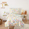 Wake In Cloud - Floral Toddler Bedding Set for Girls, Cute Colorful