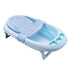 Universal Adjustable Baby Bath Tube Support Mesh Net Soft Breathable Infants Shower Pad 4-Points Anti-Slip Bathtub Seat with Sponge Cushion for Toddlers Age 0-36 Months, Blue, One Size
