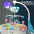 LKNUIYIE Timming 0-24 Baby Crib Mobile with Music and Light, Crib Toy with Remote Control Function, Projector Rotating
