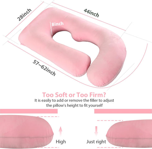 BATTOP Pregnancy Pillows for Sleeping- U Shaped Full Body Maternity Pillow, Pregnancy Pillow for Side Sleepers