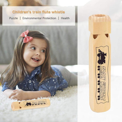 Tovip 2Pcs Wood Train Whistles Toy - Cultivate Hands-on Skills, Creativity, and Locomotive Sound for Music Gifts