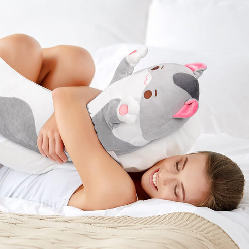 28” Long Cat Plush Body Pillow, Cute Soft Plushies, Kitten Throw Pillow Gift