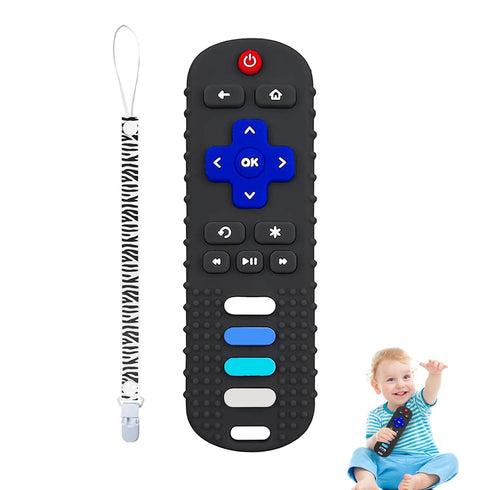 Silicone Teething Toys for Babies - Remote Control Shape Silicone Teethers, Cute Chew Toys for Boys and Girls, BPA Free