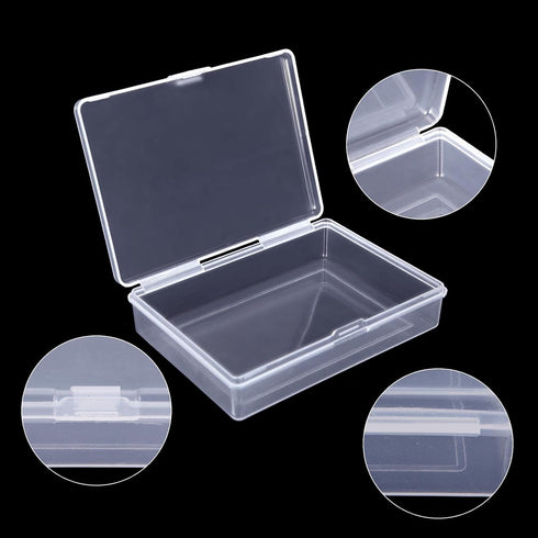 24PCS Plastic Playing Card Case Holder, Clear Storage Box for Standard Size Poker Cards, Snaps Closed (NO Cards)