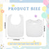 20 Toulite Pcs White Bibs for Baby Washable Reusable Waterproof Cotton Feeder Bibs with Double Sided Design for Baby