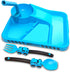 Toddler Plates, Eating Utensil Set with Spoon, Fork, and Removable Straw, Construction Theme Toddler Cutlery Set