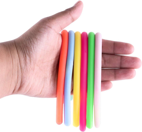Super Z Outlet Stretchy Jelly String Noodles Fidget Sensory Toys Set (9.5" to 5 Feet) for Children Birthday Party