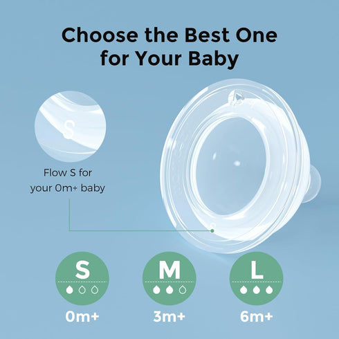 Momcozy Momcozy (Pack 2) Soft Baby Nipple Premium Natural Flow Silicone for Wide-Neck Bottles, BPA-Free, Perfectly