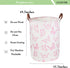 CLOCOR Pink Laundry Basket,Waterproof Nursery Hamper for Baby Girl ,Collapsible Storage Baskets for Girls Bedroom,Kids