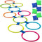 2-In-1 Hopscotch & Bean Bag Toss, Combine Hopscotch Rings with Bean Bag Toss Game for Kids, Fun Playground Toys