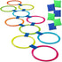 2-In-1 Hopscotch & Bean Bag Toss, Combine Hopscotch Rings with Bean Bag Toss Game for Kids, Fun Playground Toys