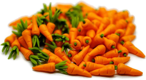CoolPrice Miniature 40 Mix Loose Carrots Vegetable Dollhouse Miniatures Food Kitchen
