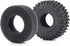 4PCS RC Soft Rubber 1.0 Tires 64MM with Foam Insert for 1/18 TRX4M 1/24 SCX24 Upgrades RC Crawler Car
