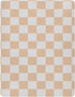 Pigsaly 27x39 Inch Crib Sheets Light Orange Gray Checkered Baby Sheet for Standard Crib Mattress Boys Girls Toddler Bed