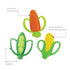 Infantino Farmers Market Teether Gift Set - Set of 3 BPA-Free Veggie Textured Silicone Teethers, Multicolor