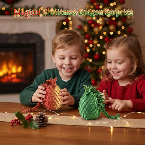 6 3D 1 Set, Mydethun PCS Printed Dragon Eggs, Glow in the Dark Dragon - Customizable Lore Cards, Articulated Fidget Toy