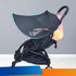 SOONHUA Stroller Sun Cover, Waterproof Umbrella for Stroller, Breathable Toddler Blackout Blind with Adjustable Strap