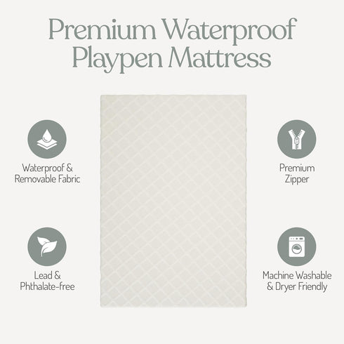 Pack 38 26 1 Sleepah and Play Mattress Foam Pad x x for Playpen, Portable Playyard Mattress - Soft Waterproof Washable