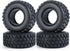RCLIONS 4pcs Rubber Micro 1" RC Wheel Tires with Foam Insert for 1/24 Axial SCX24 AXI00001 AXI00002 Deadbolt