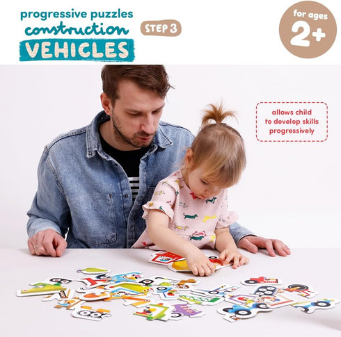 Progressive Puzzles Construction Vehicles 2+ Toddler Puzzle