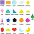1035 Pcs 15 Colors 3 Sizes 22 Shape Bulk Foam Stickers, Self-Adhesive Geometry Shapes for Kids Classroom Art Crafts