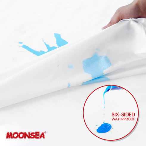 2 Pack, 6-Side 28'' 52" 6" Waterproof Crib Mattress Protector Zippered Waterproof Crib Mattress Encasement, Durable