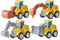 D-KINGCHY Construction Vehicle Toys for Toddlers, Press and Go Bulldozer Excavator Drill