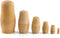 Koogel 6 Set Unpainted Nesting Dolls, Blank Wooden Matryoshka for Kids, DIY Birthday Gift for Parent Child Activities