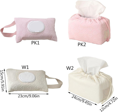 REDYY Stylish White Tissue Box Organizer for Strollers - Modern Design