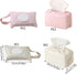 REDYY Stylish White Tissue Box Organizer for Strollers - Modern Design