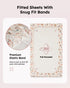 FILLEEP Pack 2-Pack Pack 38" 26" and Play Sheets Fitted, Mini Crib Sheets for N Play Mattress, Stretchy Playpen Sheet
