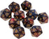 Yiotfandoll 10PCS D20 20mm 20 Polyhedral Dice Acrylic Sided Dice for RPG MTG DND Table Games (Red Blue)