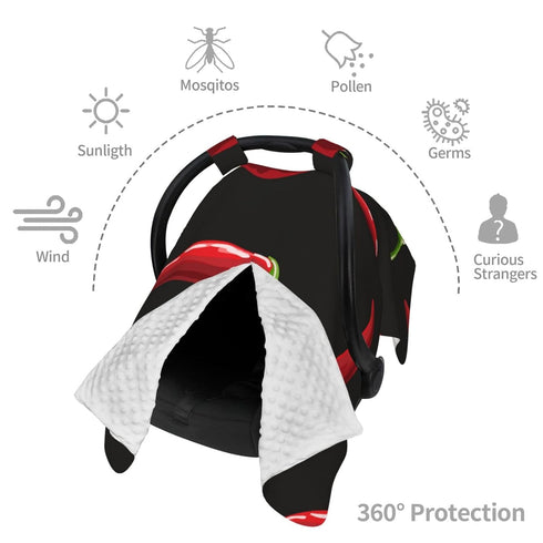 Zhbvncp Hot Chili Pepper Baby Car Seat Cover & Breastfeeding Nursing Cover - Breathable Stretch Fabric Multi-Use