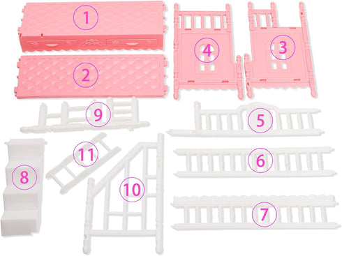24 3 3 Sets 2 4 2 5 5.3 Inch Miunana Pcs Doll Clothes and Accessories Princess Dresses Top and Pants Swimsuits Shoes